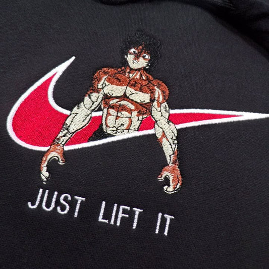 BAKI THE GRAPPLER HANMA X JUST LIFT IT Nakış İşleme