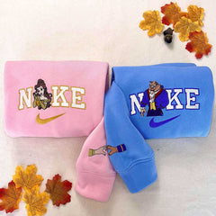 Güzel ve Çirkin Nakışlı Çift Kombin Tişört, Sweatshirt & Hoodie