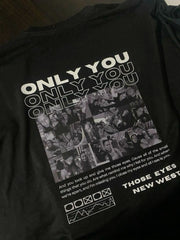 Kişiye Özel Fotoğraflı Girlfriend veya Özel Metin Baskılı Nakışlı Tişört | GIRLFRIEND, ONLY YOU