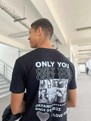 Kişiye Özel Fotoğraflı Girlfriend veya Özel Metin Baskılı Nakışlı Tişört | GIRLFRIEND, ONLY YOU