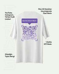 Özel QR Kodu Baskılı Tshirt, Sweatshirt, Hoodie