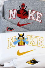 Deadpool ve Wolverine Nike Nakışlı Çift Kombin