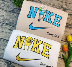 Adventure Time Finn ve Jake Nakışlı Çift Kombin