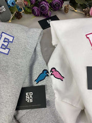 Stitch ve Angel Nakışlı Çift Kombin Tişört, Sweatshirt & Hoodie