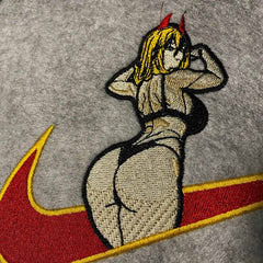 Power Gyat Swoosh Anime Nakış İşleme | EMBROIDERED GYM