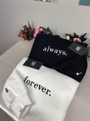 Forever ve Always Nakışlı Çift Kombin