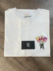 Adınız Harfleri ile Çiçek Buketi Nakış İşleme Tişört | Kişiye Özel