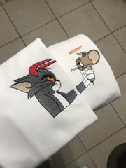 Tom ve Jerry v3 Nakışlı Çift Kombin