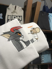 Tom ve Jerry v3 Nakışlı Çift Kombin