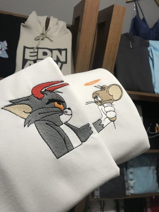 Tom ve Jerry v3 Nakışlı Çift Kombin