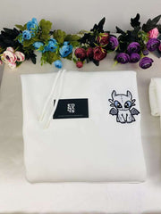 Gecenin Öfkesi ve Işığın Öfkesi Siyah ve Beyaz Ejderha Dragon Nakışlı Çift Kombin