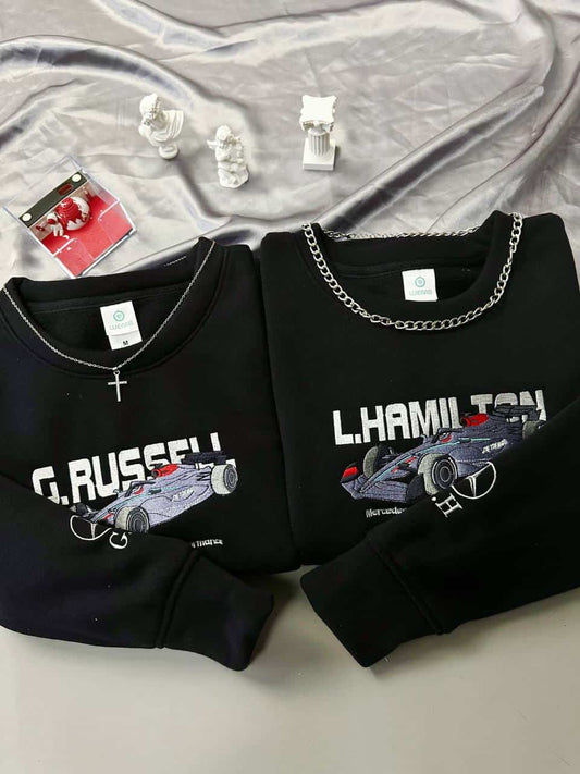 Formula 1 Russell & Hamilton Nakışlı Çift Kombin | F1 Ferrari