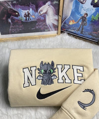 Siyah ve Beyaz Ejderha Dragon v3 Nakışlı Çift Kombin