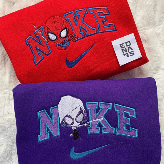 Spiderman ve Spidergirl Nakışlı Çift Kombin