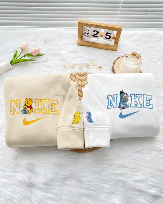 Winnie The Pooh ve Eşek Eeyore Nakışlı Çift Kombin