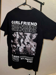 Kişiye Özel Fotoğraflı Girlfriend veya Özel Metin Baskılı Nakışlı Tişört | GIRLFRIEND, ONLY YOU