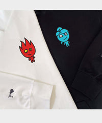 Ateş ve Su Nakışlı Çift Kombin | FIRE BOY AND WATER GIRL