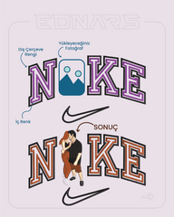 NXKE Çizgi Kişiye Özel Fotoğraf Nakış İşleme