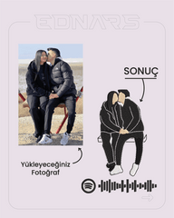 Kişiye Özel Fotoğraf + Spotify Kod veya Tarih Nakış İşleme
