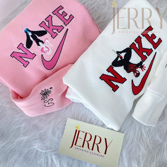 Spiderman ve Spidergirl v3 Nakış İşleme Çift Kombin