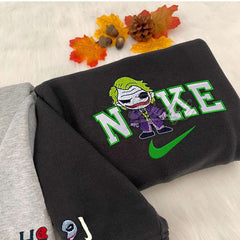 Gerçek Kötüler Joker ve Harley Quinn Nakışlı Çift Kombin