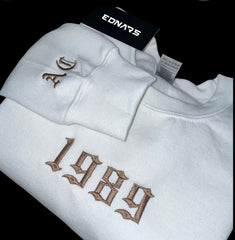 Kişiye Özel Tarih Nakış İşleme Tişört, Sweathirt & Hoodie