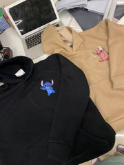 Stitch ve Angel v4 Nakışlı Çift Kombin