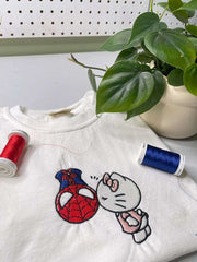 Hello Kitty ve Spiderman Nakışlı Çift Kombin