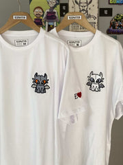 Gecenin Öfkesi ve Işığın Öfkesi Siyah ve Beyaz Ejderha Dragon Nakışlı Çift Kombin