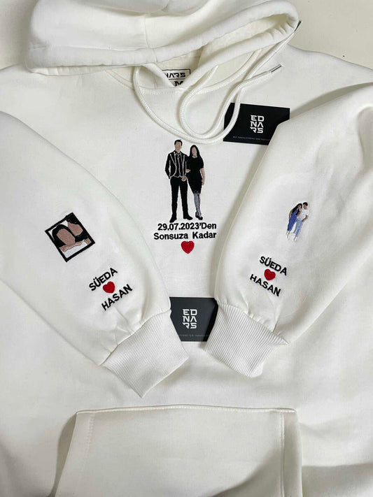 Kişiye Özel Fotoğraf, Metin ve Kol Nakışlı