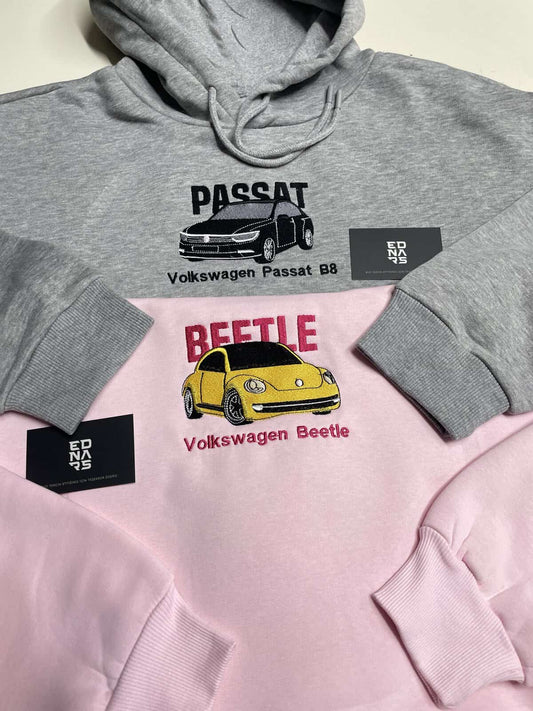 Passat ve Beetle Araba Nakışlı Çift Kombin