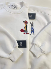 Tilki Nick ve Tavşan Judy Zootropolis V3 Nakışlı Çift Kombin