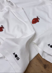 Kol a Harf ve Kırmızı Kalp Nakışlı Çift Kombin, Sevgili Kombini