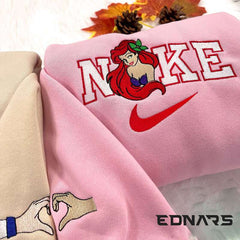 Küçük Deniz Kızı ve Prens Nakışlı Çift Kombin