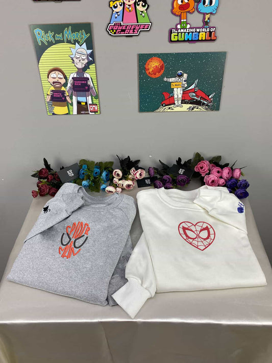 Spider-Man ve Ağ Nakış İşleme Çift Kombin