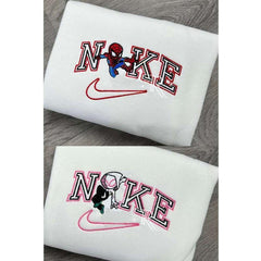 Gwen ve SpiderMan Nakışlı Çift Kombin