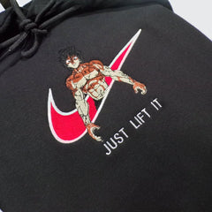 BAKI THE GRAPPLER HANMA X JUST LIFT IT Nakış İşleme