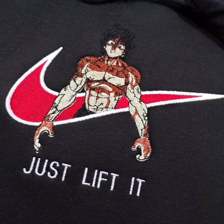 BAKI THE GRAPPLER HANMA X JUST LIFT IT Nakış İşleme