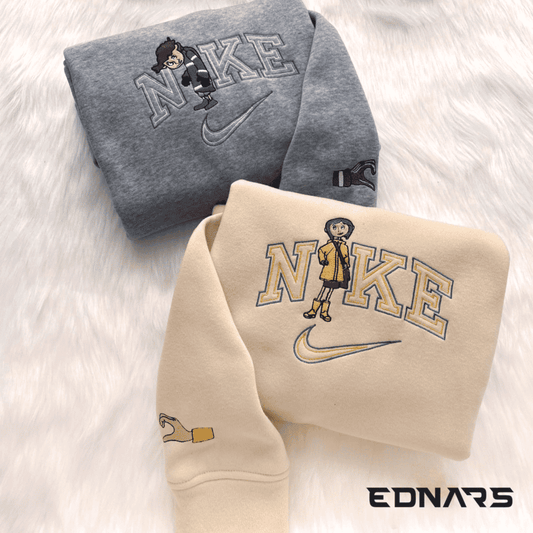 Coraline ve Wybie Nakışlı Çift Kombin Tişört, Sweatshirt &amp; Hoodie