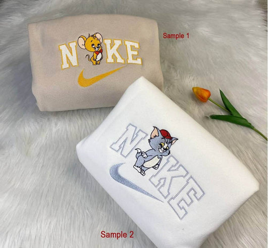 Sevimli Tom ve Jerry Nakışlı Çift Kombin