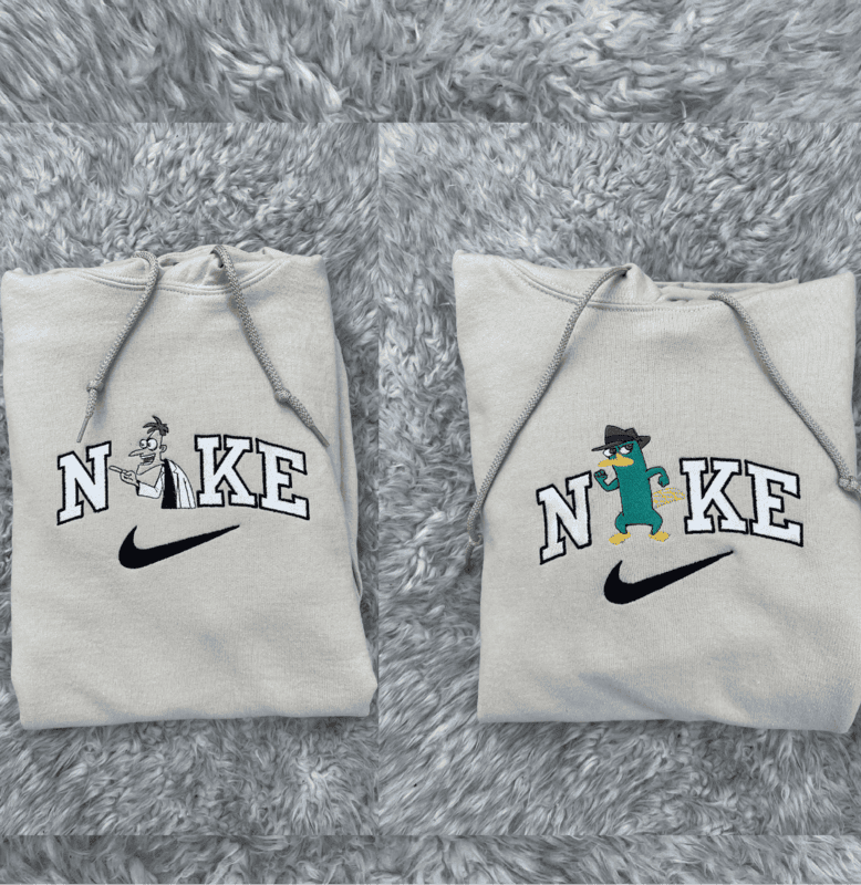 Doofenshmirtz ve Perry Nakışlı Çift Kombin Tişört, Sweatshirt &amp; Hoodie