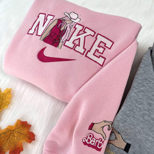 Barbie Oppenheimer Barbenheimer Nakışlı Çift Kombin Tişört, Sweatshirt &amp; Hoodie