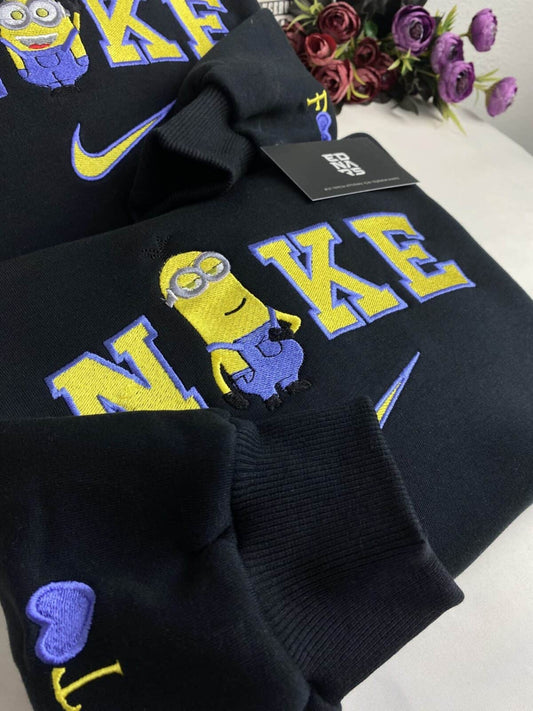 Minyonlar Kevin ve Stuart Nakışlı Çift Kombin