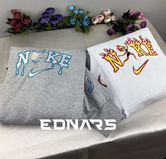Elemental Ember ve Wade Nakışlı Çift Kombin Tişört, Sweatshirt &amp; Hoodie