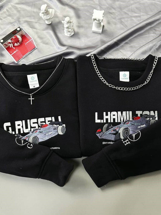 Formula 1 Russell & Hamilton Nakışlı Çift Kombin | F1 Ferrari