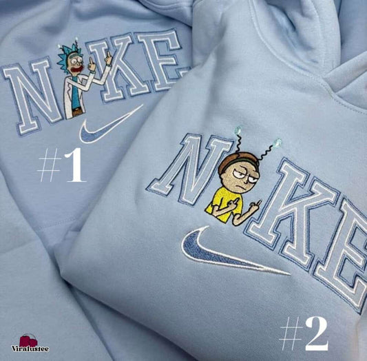 Rick ve Morty - Rick and Morty Nakışlı Çift Kombin