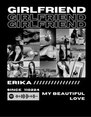 Kişiye Özel Fotoğraflı Girlfriend veya Özel Metin Baskılı Nakışlı Tişört | GIRLFRIEND, ONLY YOU