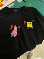 Sünger Bob Patrick v3 Nakışlı Çift Kombin