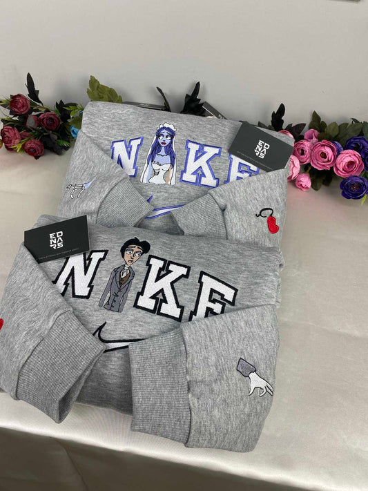 Ölü Gelin Emily ve Victor Nakışlı Çift Kombin Tişört, Sweatshirt &amp; Hoodie